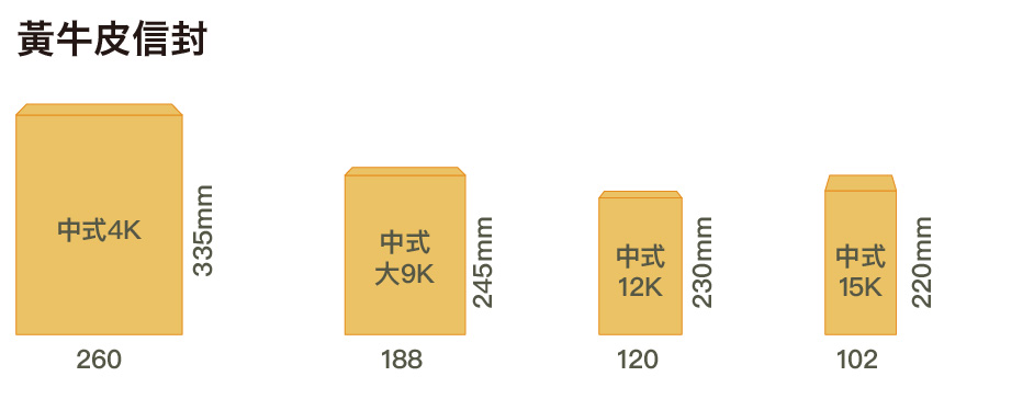 黃牛皮中式15K信封