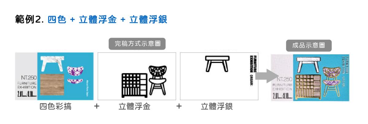 立體浮銀名片