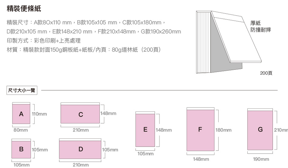 精裝便條紙A