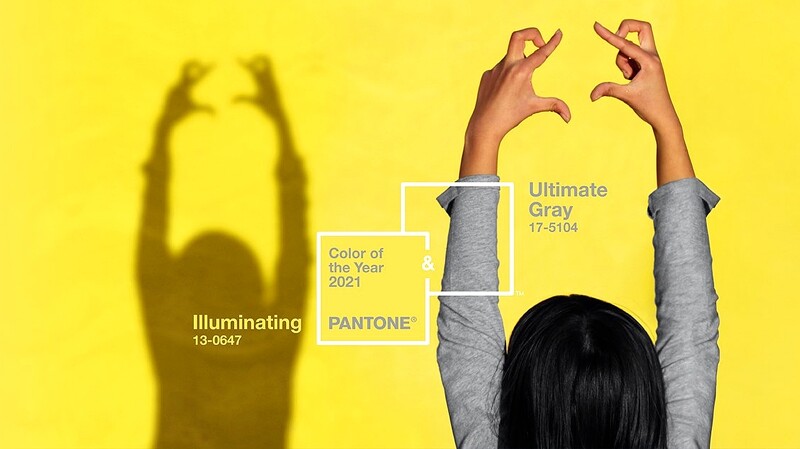 Pantone 2021年度代表色「亮麗黃」、「極致灰」-捷可印