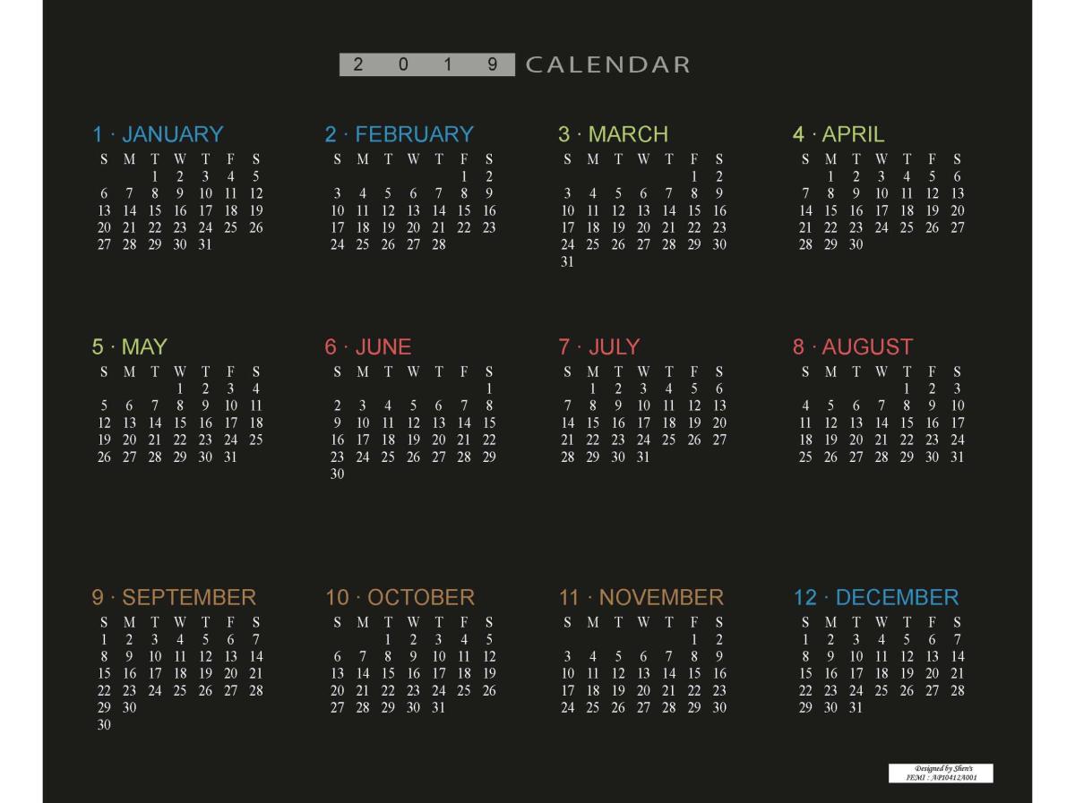 橫式月曆