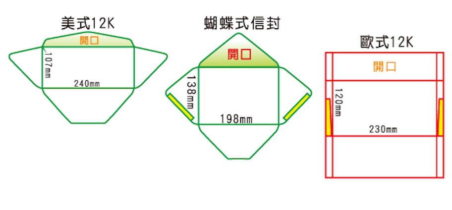 西式12K開窗拉鍊信封